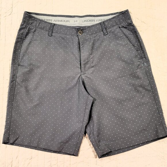 Under Armour Grey Polkadot Shorts, 36 - Picture 1 of 4